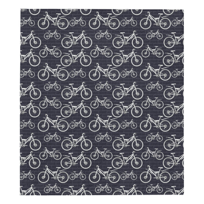 Mountain bike Pattern Print Design 02 Premium Quilt