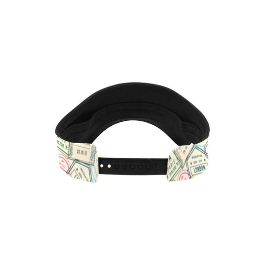 Travel Stamp Print Design LKS303 Unisex Sun Visor