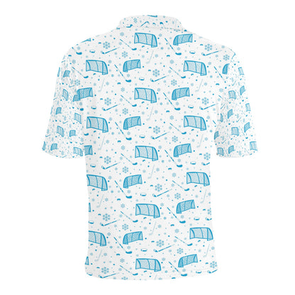 Hockey Print Design LKS303 Men Polo Shirt