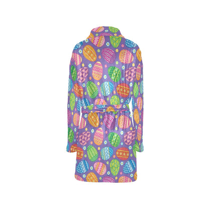 Easter Eggs Pattern Print Design RB010 Women's Fleece Robe