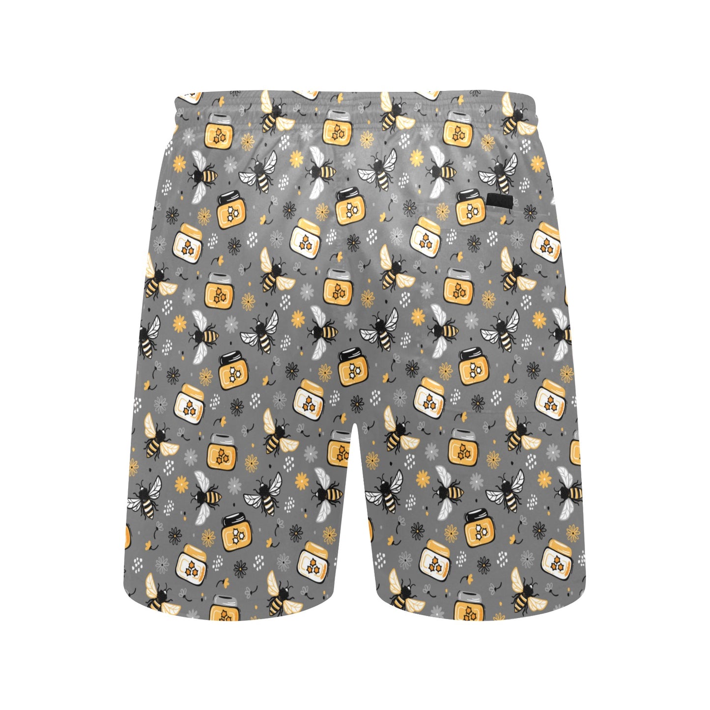 Honey Bee Print Design LKS301 Men's Swim Trunks Beach Shorts