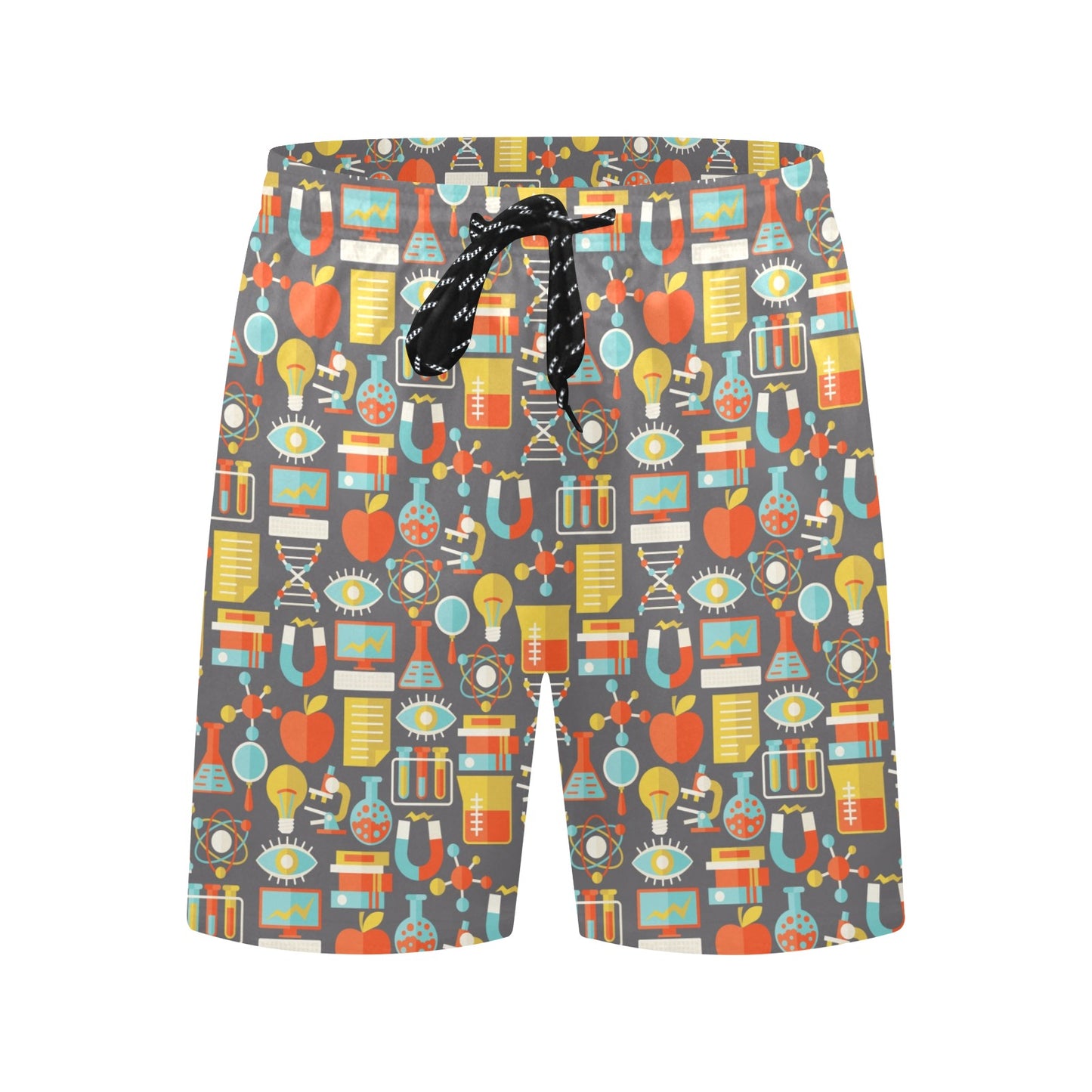 Science Print Design LKS302 Men's Swim Trunks Beach Shorts