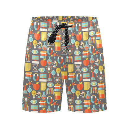 Science Print Design LKS302 Men's Swim Trunks Beach Shorts