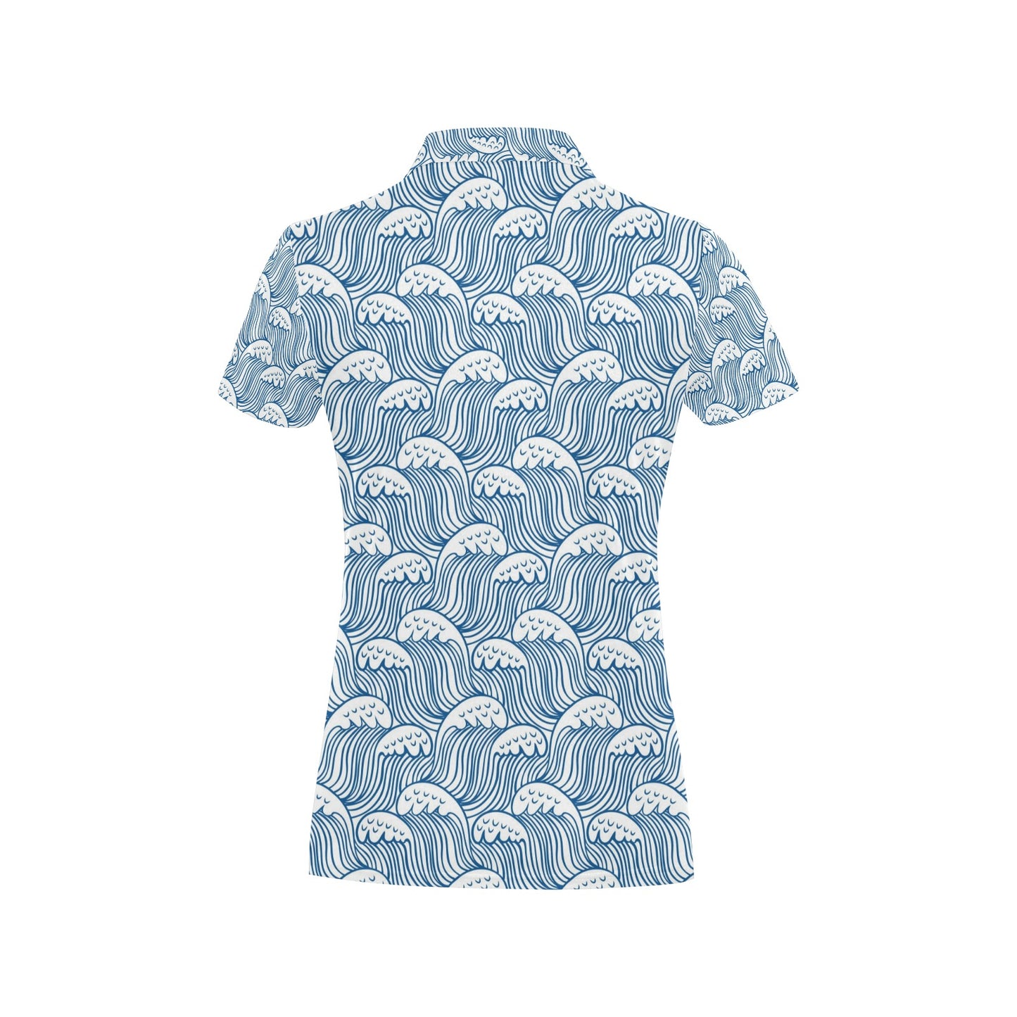 Wave Print Design LKS306 Women's Polo Shirt