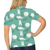 Arctic Fox Pattern Print Design Women's Polo Shirt