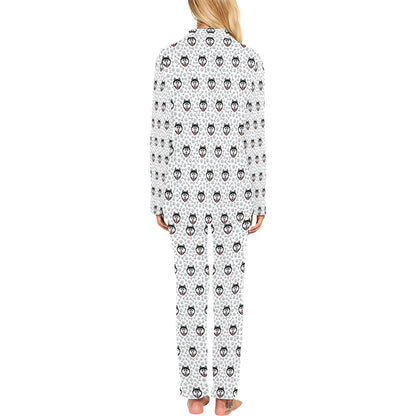 Siberian Huskies Print Design LKS305 Women's Long Pajama Set