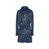 Spider Web Blue Print Design LKS304 Women's Fleece Robe