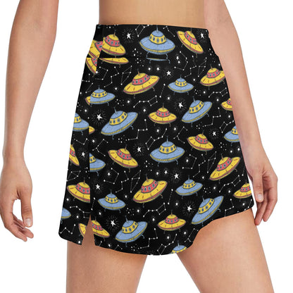 UFO Print Design LKS307 17" Golf & Pickleball Skort with Pockets