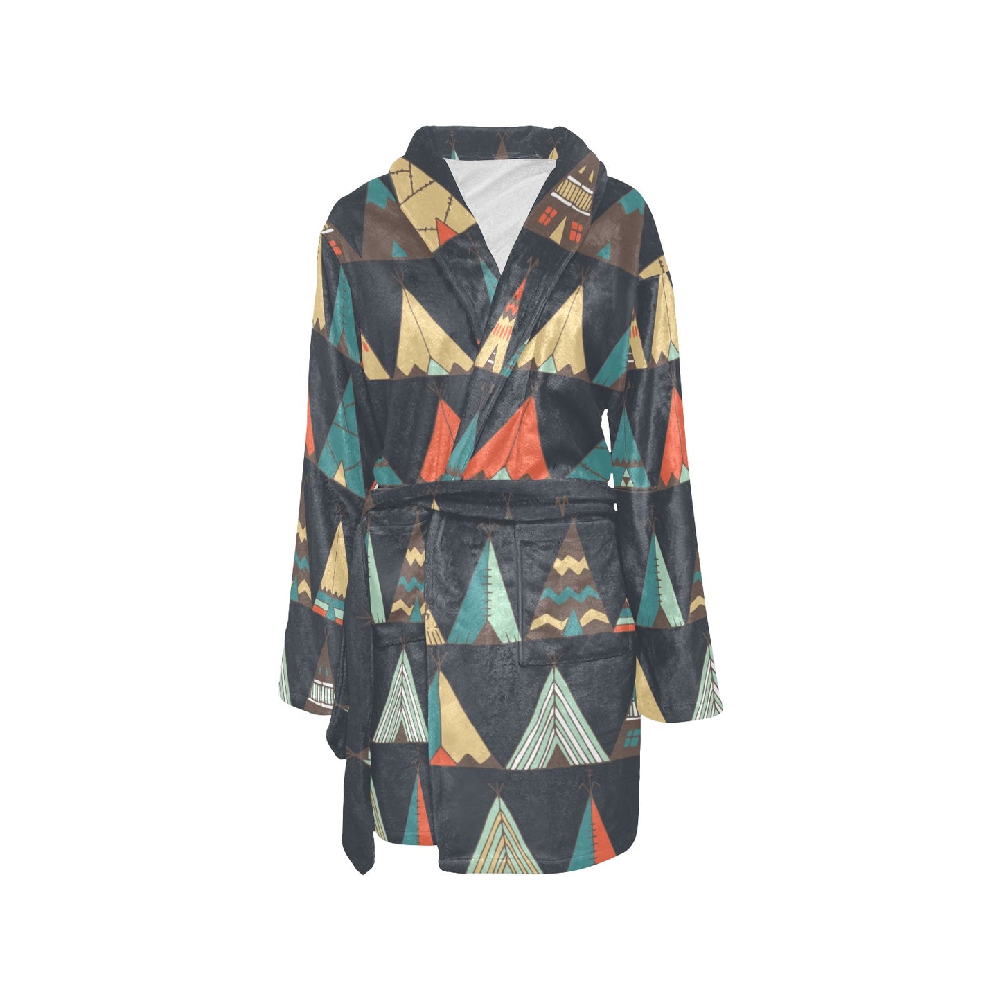 Tribal native american tent Aztec Women's Fleece Robe