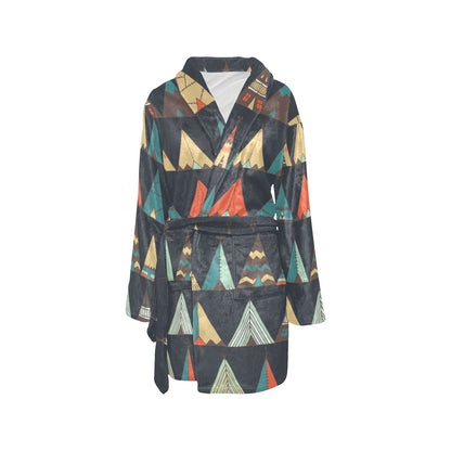 Tribal native american tent Aztec Women's Fleece Robe