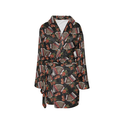 Accordion Print Design LKS403 Women's Fleece Robe