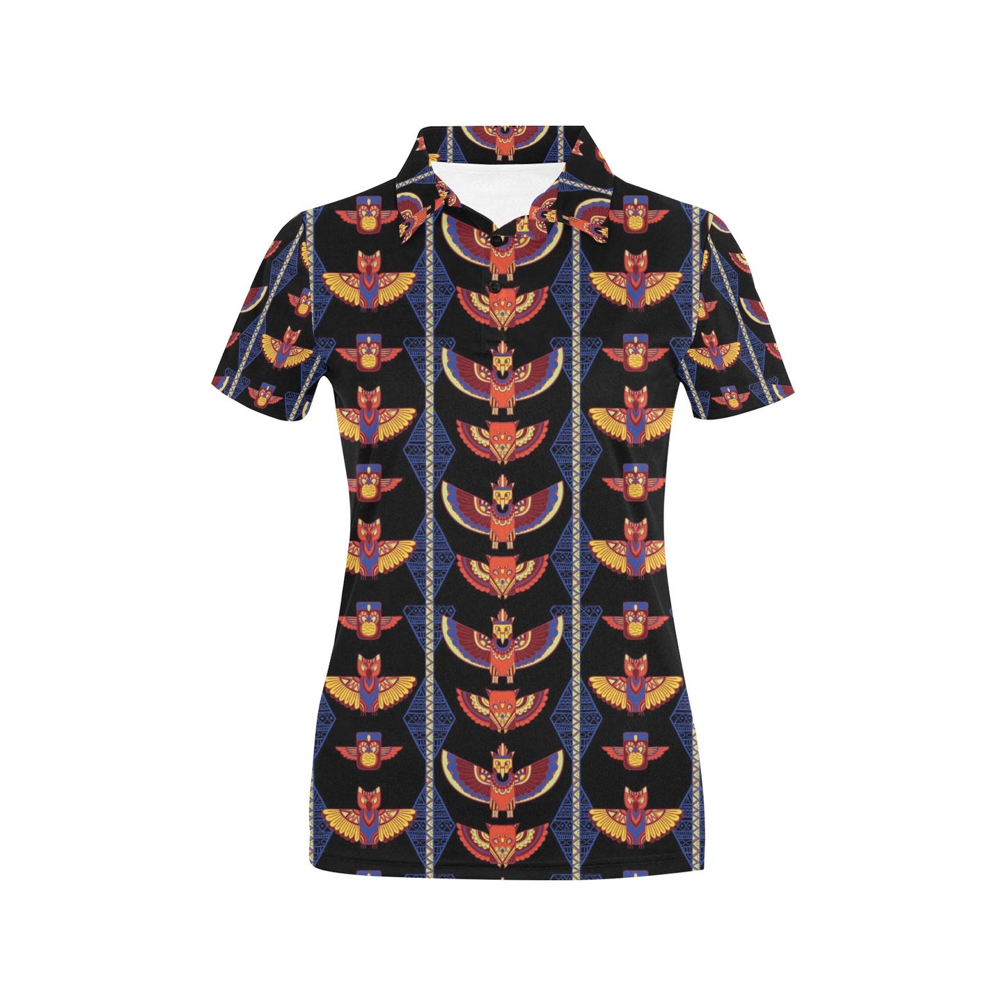 Totem Print Design LKS301 Women's Polo Shirt