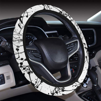 Splatter Print Design LKS305 Steering Wheel Cover with Elastic Edge