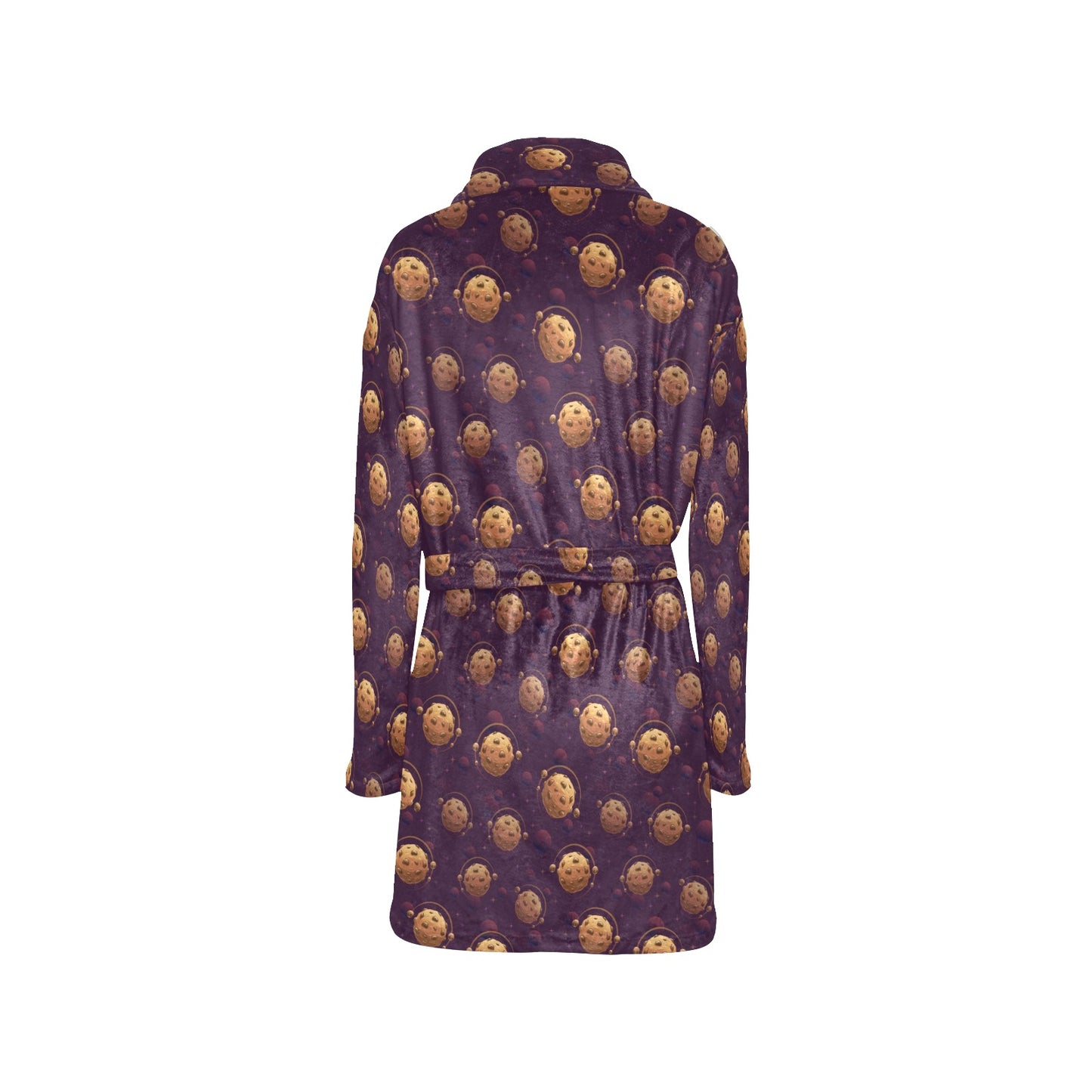 Cookie Pattern Print Design 03 Women's Fleece Robe