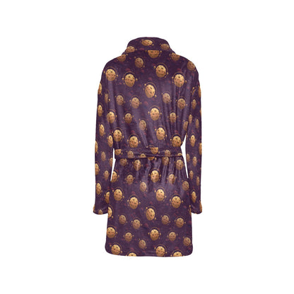 Cookie Pattern Print Design 03 Women's Fleece Robe