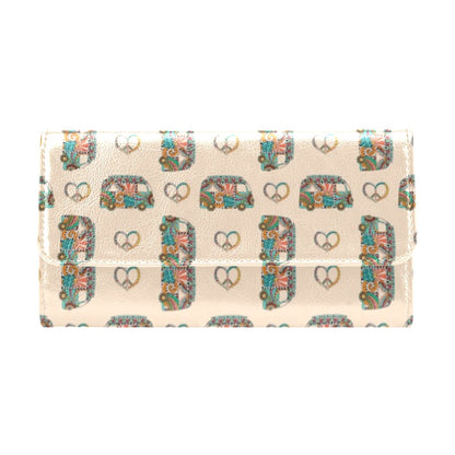 Hippie Van Peace Print Design LKS303 Women's Trifold Wallet