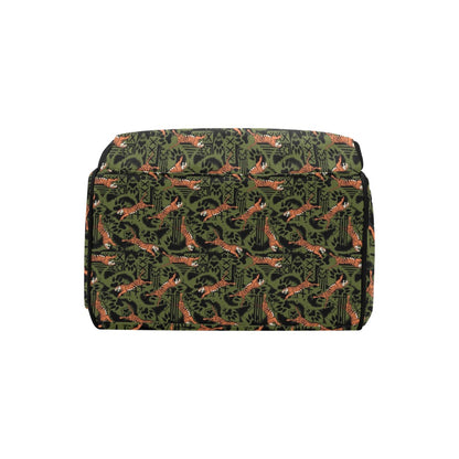 Tiger Pattern Print Design LKS303 Diaper Bag Backpack