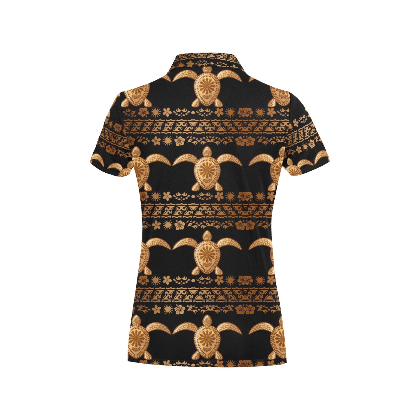 Tribal Sea turtle Polynesian Hawaiian Women's Polo Shirt
