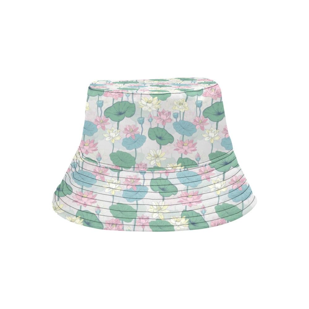 Water Lily Print Design LKS305 Unisex Bucket Hat