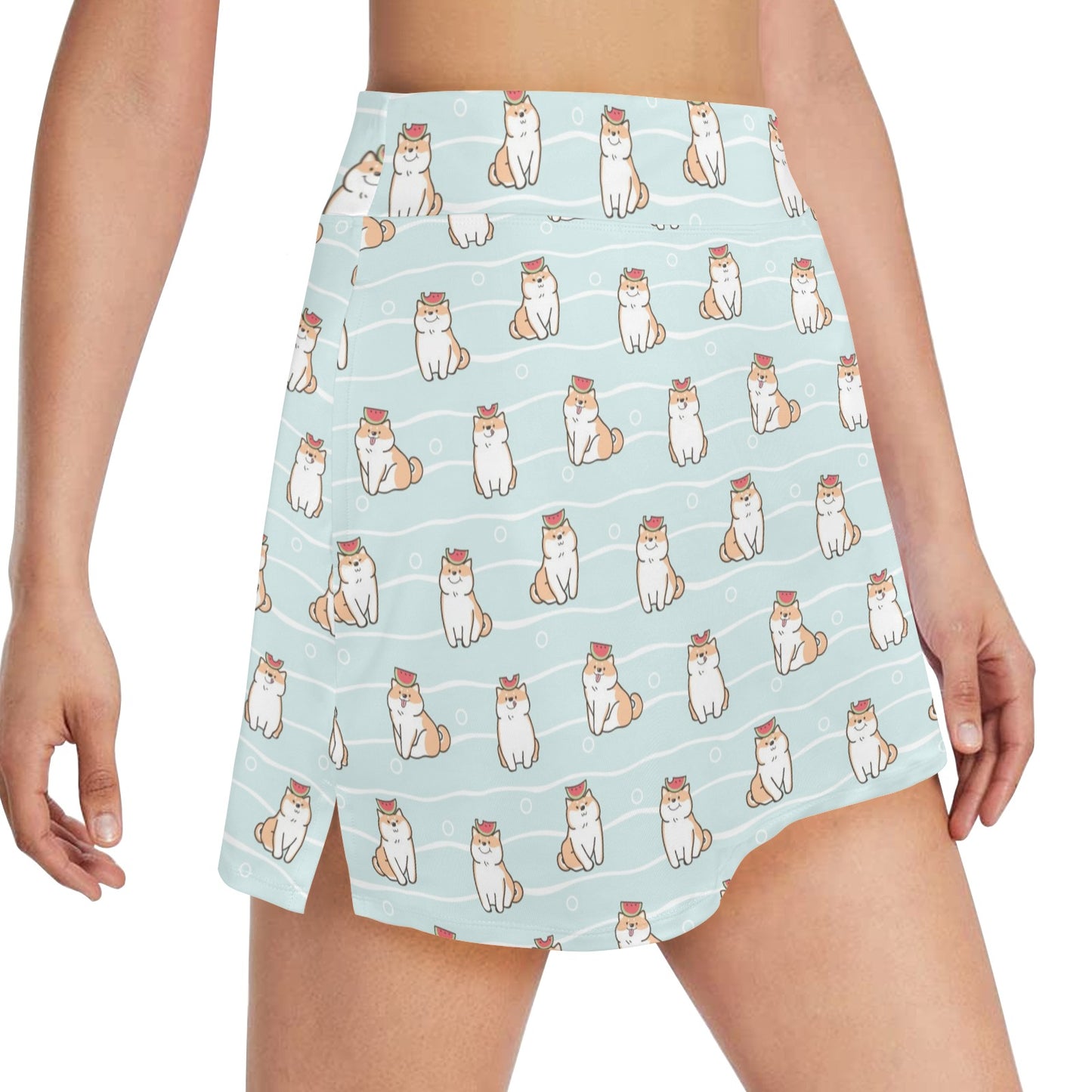 Shiba Inu Print Design LKS3011 17" Golf & Pickleball Skort with Pockets