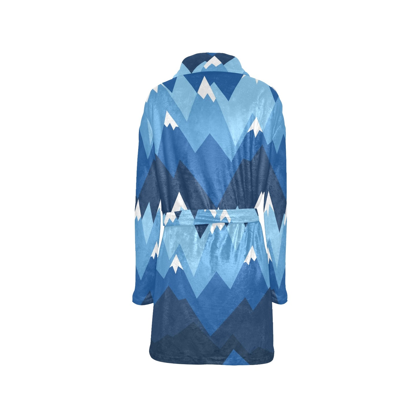 Mountain Pattern Print Design 04 Women's Fleece Robe