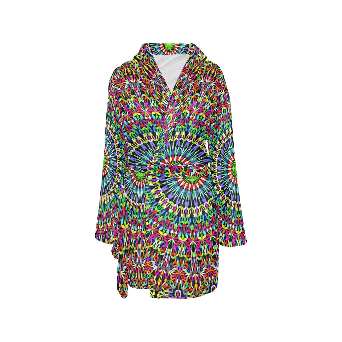 Bohemian Colorful Style Print Women's Fleece Robe