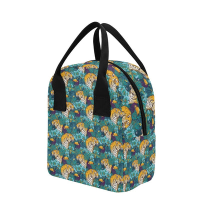Tiger Tropical Print Design LKS301 Insulated Lunch Bag