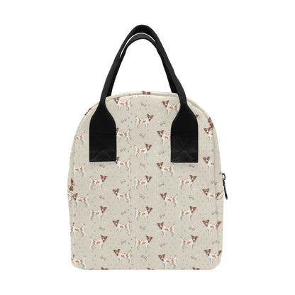 Russell Terriers With Bone Print Design LKS302 Insulated Lunch Bag