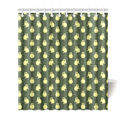 Capybara Pattern Print Design 03 Shower Curtain
