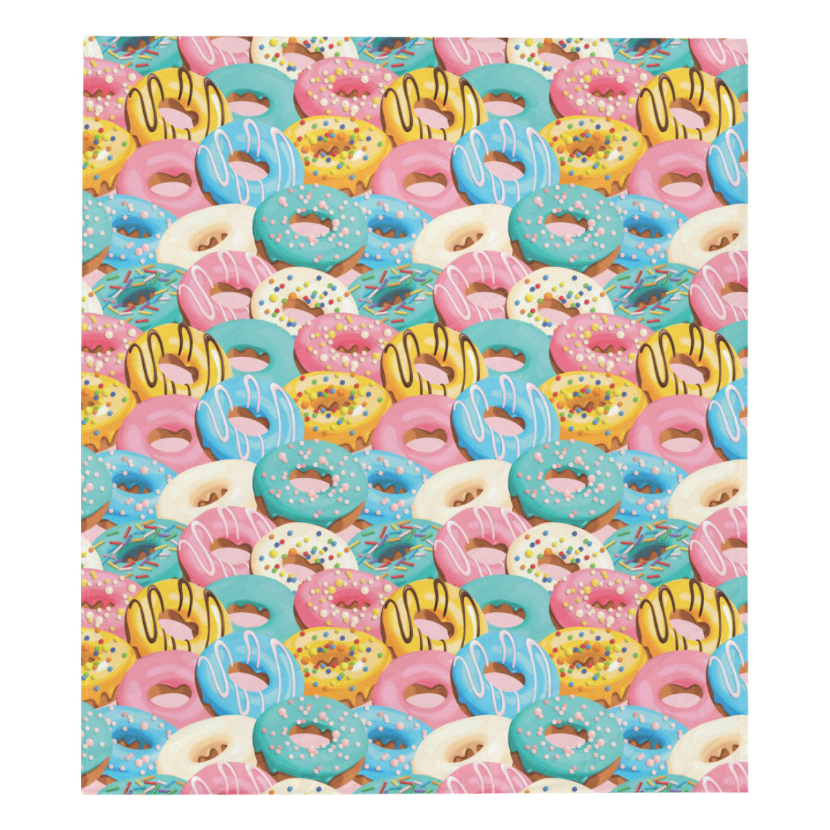 Donut Pattern Print Design DN01 Premium Quilt