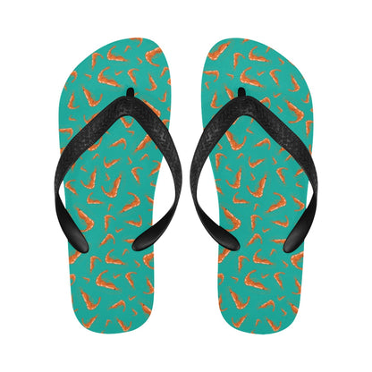 Shrimp Print Design LKS301 Flip Flops