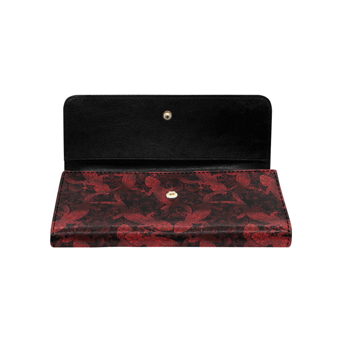 Gecko Pattern Print Design 04 Women's Trifold Wallet