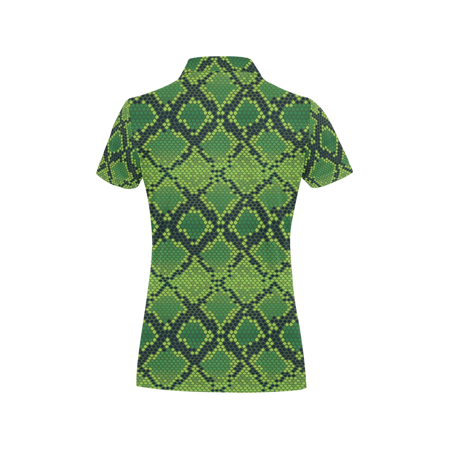 Python Green Pattern Print Design A01 Women's Polo Shirt