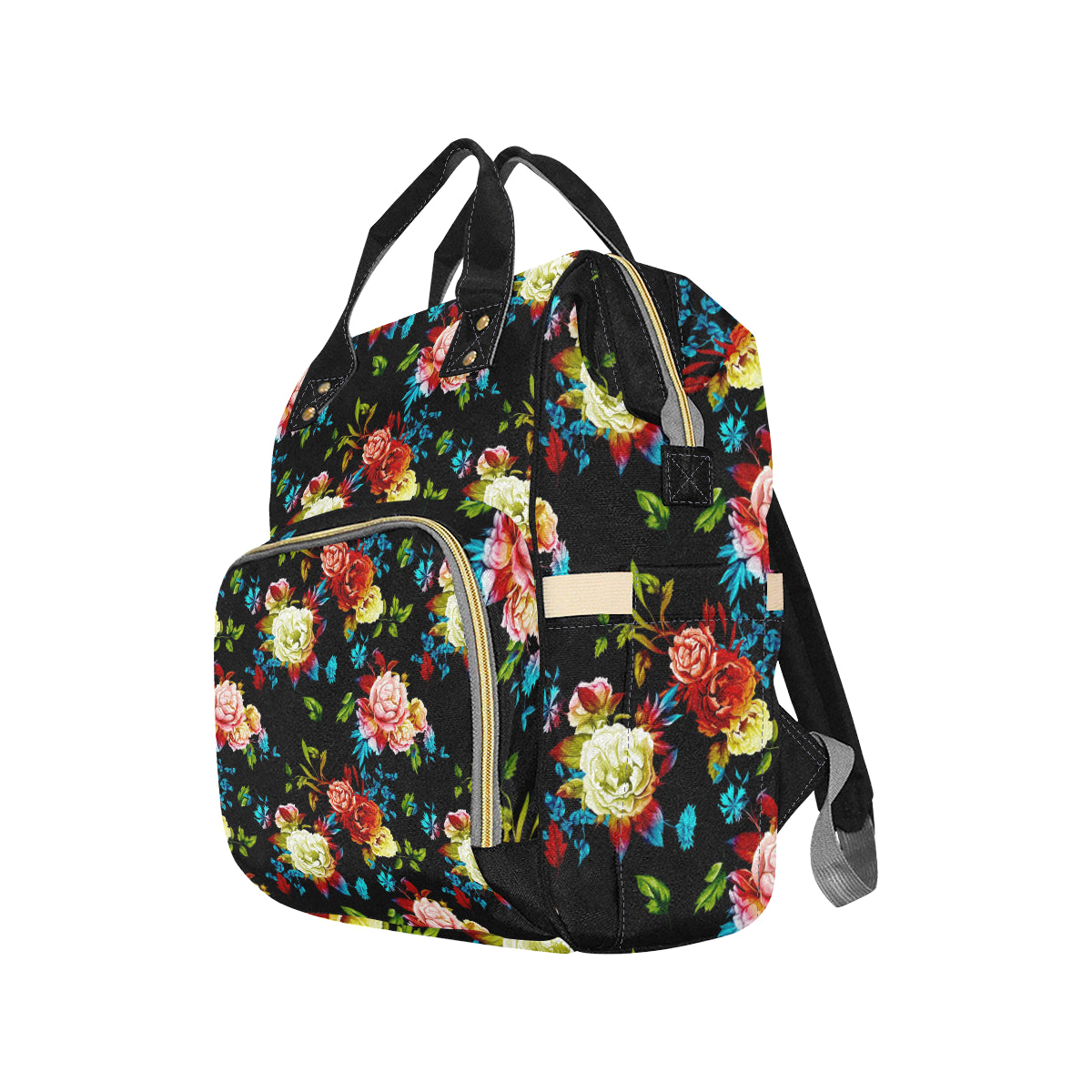 Peony Pattern Print Design PE07 Diaper Bag Backpack
