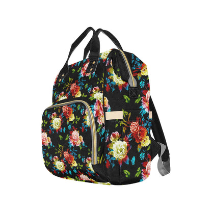Peony Pattern Print Design PE07 Diaper Bag Backpack