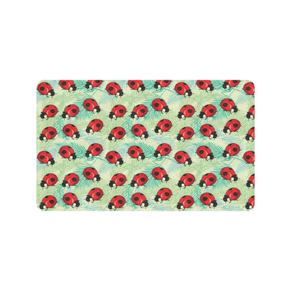Ladybug Cute Print Pattern Rubber Doormat