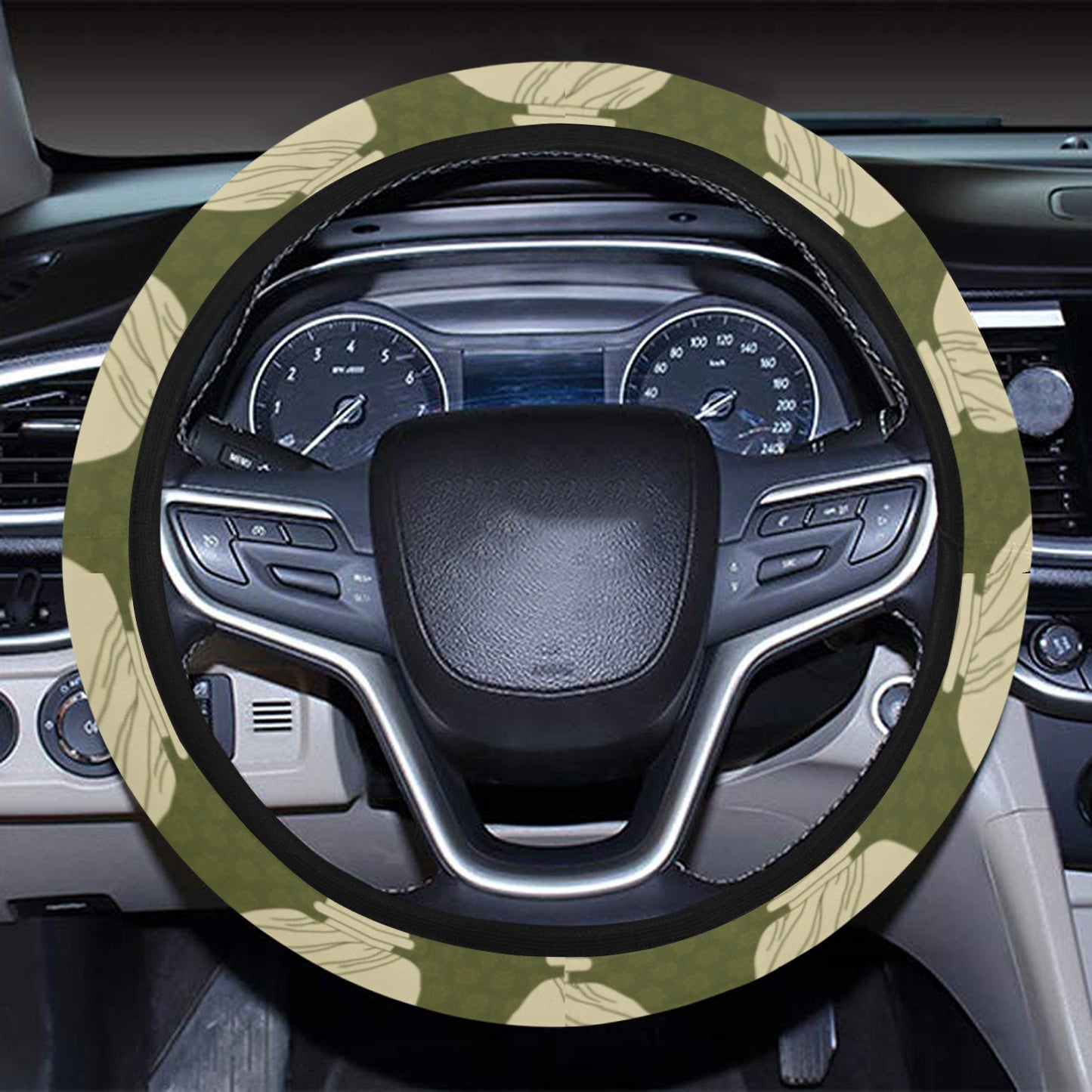 Ancient Greek Statue Print Design LKS301 Steering Wheel Cover with Elastic Edge