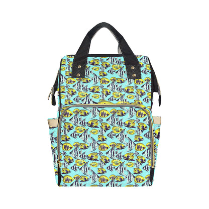 Angelfish Pattern Print Design 02 Diaper Bag Backpack