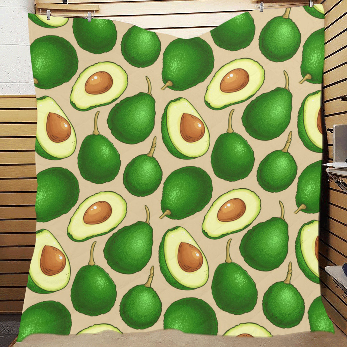 Avocado Pattern Print Design AC010 Premium Quilt
