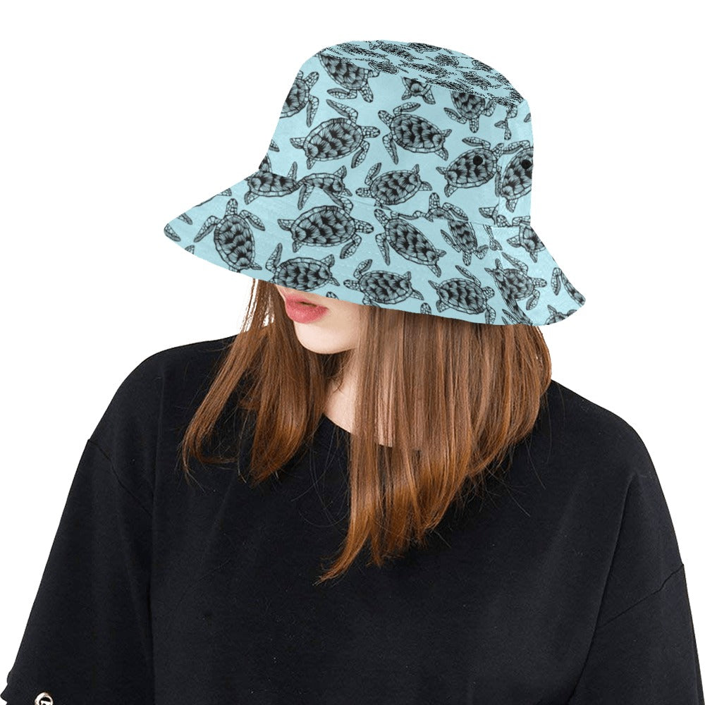 Sea Turtle Print Design LKS3010 Unisex Bucket Hat