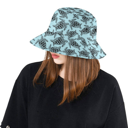 Sea Turtle Print Design LKS3010 Unisex Bucket Hat