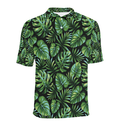 Palm Leaves Pattern Print Design PL013 Men Polo Shirt