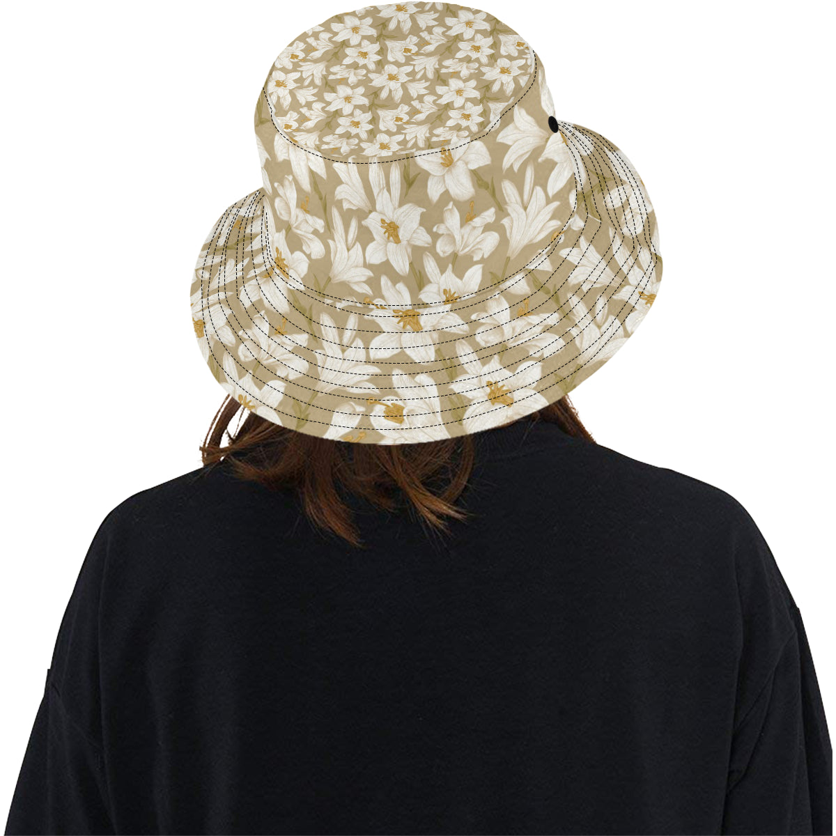 Lily Pattern Print Design LY07 Unisex Bucket Hat