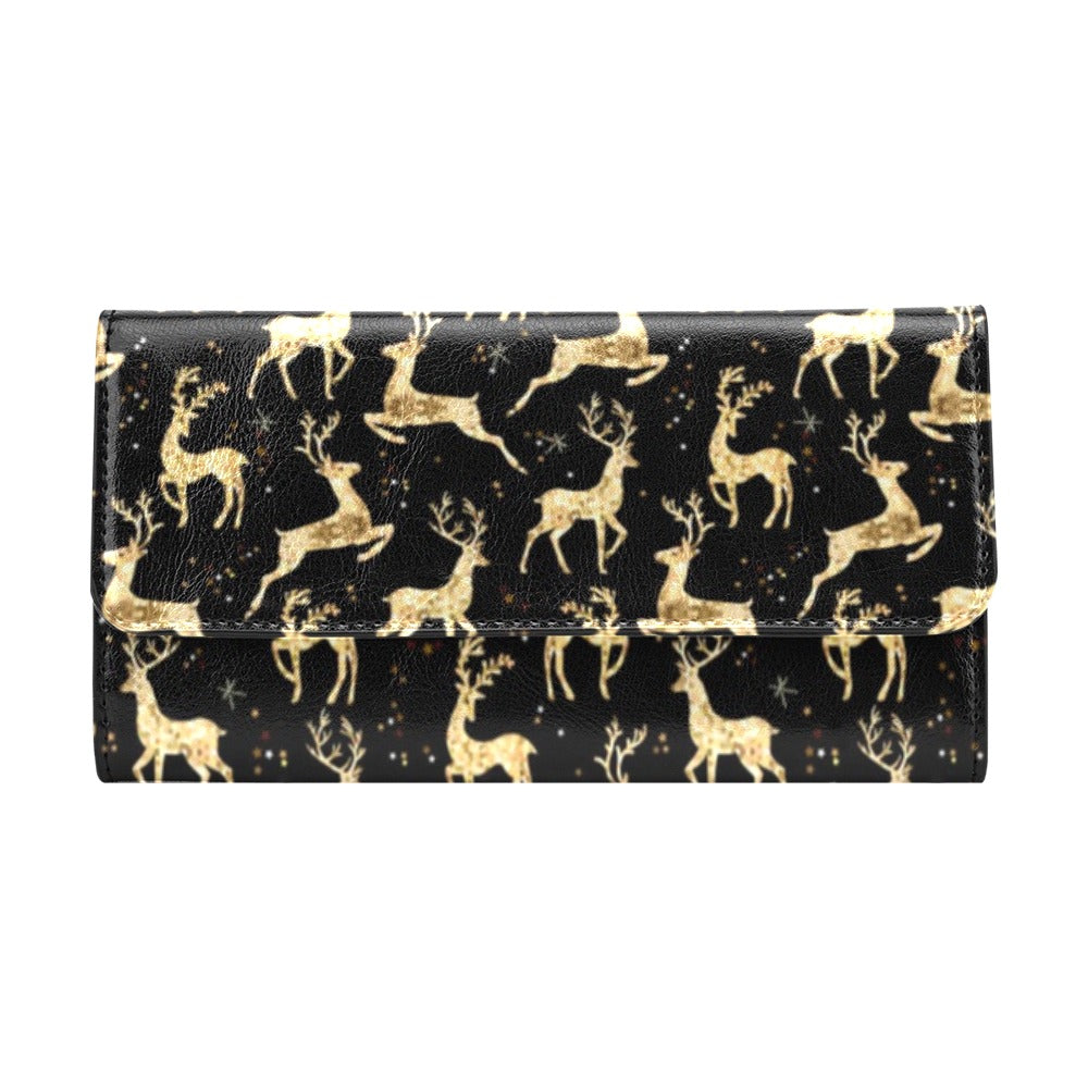 Deer Gold Pattern Women's Trifold Wallet