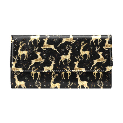 Deer Gold Pattern Women's Trifold Wallet