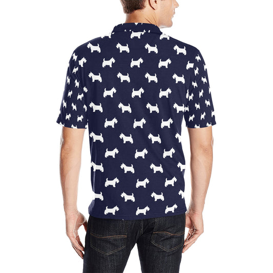 Scottish Terriers Print Design LKS3019 Men Polo Shirt