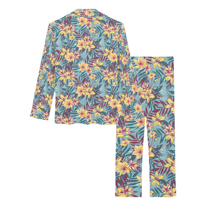 Summer Floral Print Design LKS304 Women's Long Pajama Set