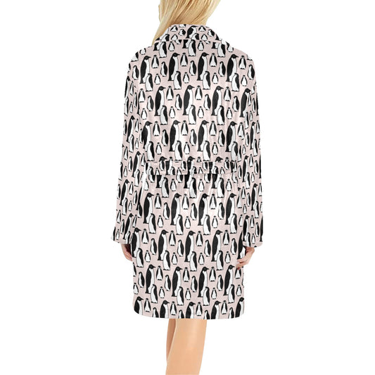 Penguin Themed Women's Fleece Robe