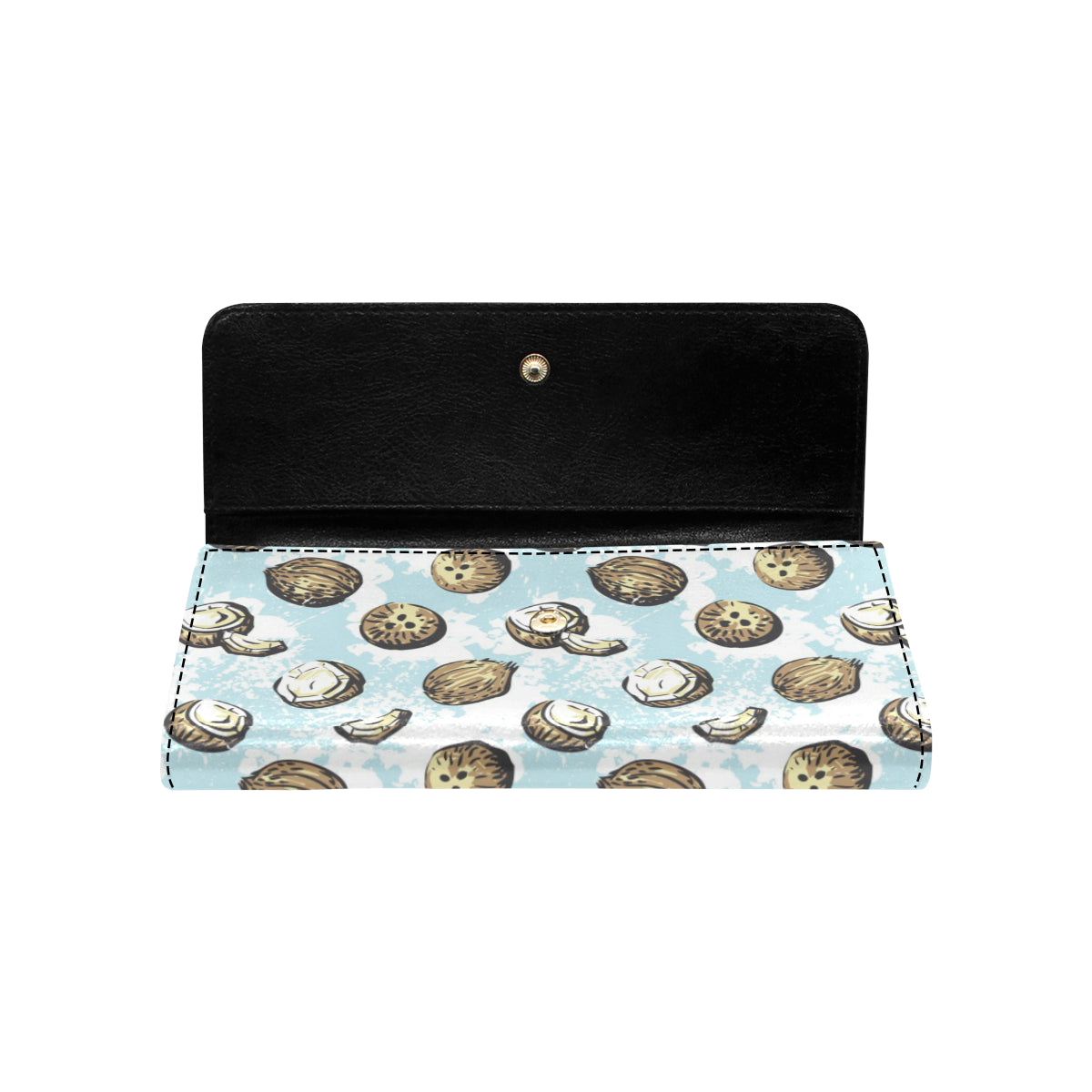 Coconut Pattern Print Design CN01 Women's Trifold Wallet