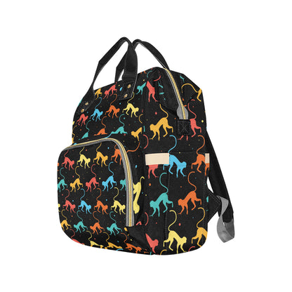 Monkey Pattern Print Design 01 Diaper Bag Backpack